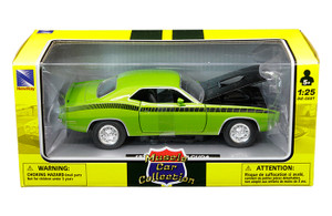 New Ray 1:24 1967 Plymouth Cuda - Green - Muscle Car Collection - Diecast