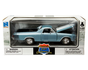 New Ray 1:24 1970 Chevrolet El Camino Ss 396 - Blue - Muscle Car Collection - Diecast