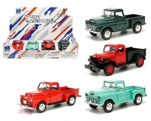 New Ray 1:32 Dodge And Chevrolet Trucks Assortment - City Cruiser - Display Tray Set Of 4 - Diecast