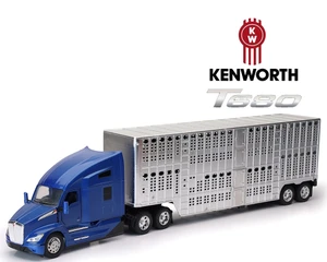 New Ray 1:32 Kenworth T680 Livestock - Blue/chrome - Long Haul Trucker - Diecast