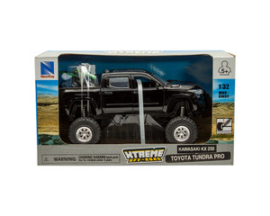 New Ray 1:32 Toyota Tundra Pro With Kawasaki Kx 250 - Black - Xtreme Off-road - Diecast