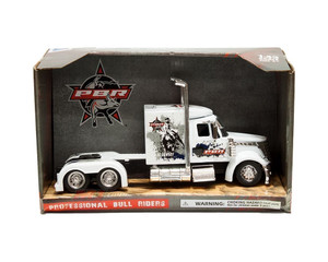 New Ray 1:43 International Lonestar Cab - Professional Bull Riders - White - Diecast
