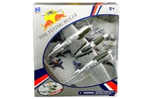 New Ray Airplanes - The Flying Bulls (red Bull) - P-38 Lightning (silver) - Diecast