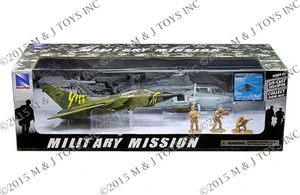 Newray Military Mission - 1:55 Bell Ah-1z Cobra With Fighter Jet And Soldiers - Diecast