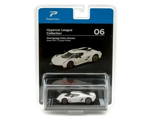 Postercars 1:64 Koenigsegg Jesko Absolut - Crystal White - Hypercar League Collection - Diecast