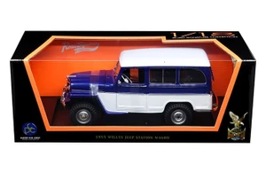Road Signature 1:18 1955 Willys Jeep Station Wagon Blue - Diecast