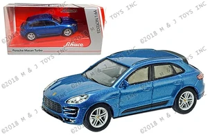 Schuco 1:64 Porsche Macan Turbo (blue) - Diecast
