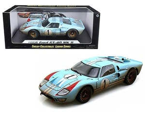 Shelby Collectibles 1:18 1966 Ford Gt 40 Mkii Gulf #1 Dirty Version (blue) - Diecast