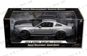 Shelby Collectibles 1:18 Legend Series - 2013 Ford Shelby Gt500 (grey With Black Stripes) - Diecast