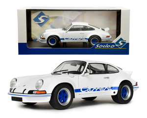 Solido 1:18 1973 Porsche 911 Rsr - White/blue Carrera Stripes - Diecast
