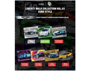 Tarmac Cards Liberty Walk Collectible Trading Cards Volume 0.3 Euro Style-blaster Box - Limited Edition - Diecast