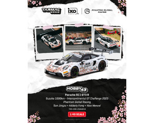Tarmac Works 1:43 Porsche 911 Gt3 R Suzuka 1000km - Intercontinental Gt Challenge 2025 Phantom Global Racing Sun Jingzu / Adderly Fong / Nico Menzel - Diecast
