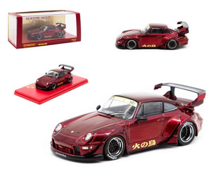 Tarmac Works 1:43 Rwb 993 Ç«ã®é³¥ (hi No Tori | Phoenix) Burgundy - Diecast