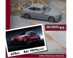 Tarmac Works 1:64 Alfa Romeo Giulia Gtam - Red Metallic - Global64 - Diecast