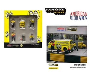 Tarmac Works 1:64 American Diorama Figures Mooneyes Mechanic Iii Set - Diecast
