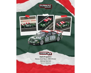 Tarmac Works 1:64 Audi A4 Quattro Macau Guia Race 1999 Winner Michael Bartels - Hobby64 - Diecast