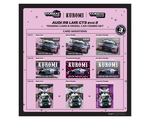 Tarmac Works 1:64 Audi R8 Lms Gt3 Evo Ii Kuromi - Uno Racing Macau Gt Cup - Fia Gt World Cup 2024 - Adderly Fong - Hobby64 & Tarmac Cards - Diecast