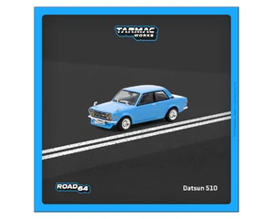Tarmac Works 1:64 Datsun 510 - Light Blue - Hobby64 - Diecast