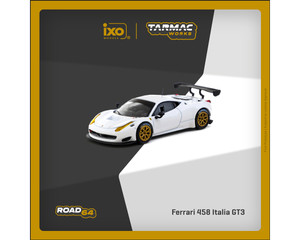Tarmac Works 1:64 Ferrari 458 Italia Gt3 - White - Ixo Models Collab - Road64 - Diecast