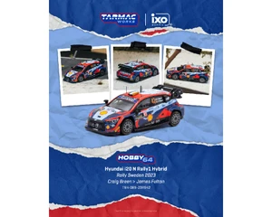 Tarmac Works 1:64 Hyundai I20 N Rally1 Hybrid Rally Sweden 2023 Craig Breen / James Fulton - Hobby64 - Diecast