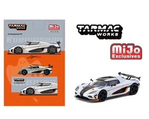 Tarmac Works 1:64 Koenigsegg Agera Rs - Moon Silver / Black- Mijo Exclusives - Diecast