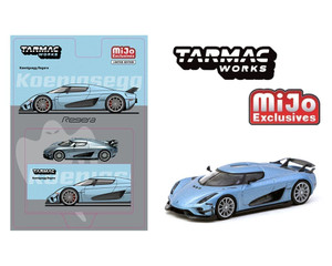 Tarmac Works 1:64 Koenigsegg Regera - Light Blue Metallic - Mijo Exclusives Limited Edition - Diecast