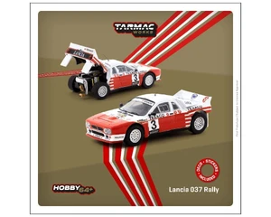 Tarmac Works 1:64 Lancia 037 Rally Rally Van Haspengouw 1985 Winner P. Snijers / D. Colebunders - Diecast