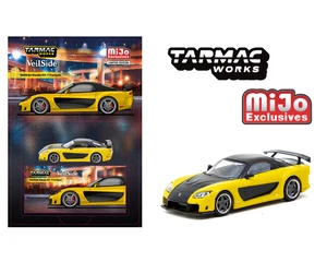Tarmac Works 1:64 Mazda Rx-7 Veilside Fortune7- Yellow - Global64 Mijo Exclusives Limited Edition - Diecast