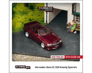 Tarmac Works 1:64 Mercedes-benz Sl 500 Koenig Specials Bordeaux - Global64 - Diecast