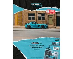 Tarmac Works 1:64 Mercedes-benz Sls Amg Coupã© Black Series - Matte Blue - Global64 - Limited Edition - Diecast