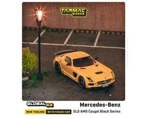 Tarmac Works 1:64 Mercedes-benz Sls Amg Coupã© Black Series Yellow - Global 64 - Diecast