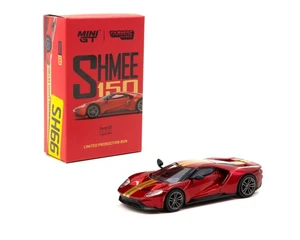 Tarmac Works 1:64 Mini Gt Shmee 150 Ford Gt Liquid Red - Diecast