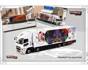 Tarmac Works 1:64 Mitsubishi Fuso Super Great Eva Racing Transporter - Diecast