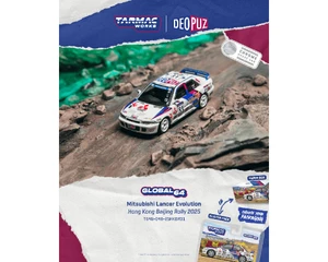 Tarmac Works 1:64 Mitsubishi Lancer Evolution Hong Kong Beijing Rally 2025 - Global64 - Limited Edition - Diecast