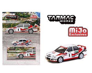 Tarmac Works 1:64 Mitsubishi Lancer Evolution Rallye Monte-carlo 1993 K. Eriksson / S. Parmander - Global64 - Mijo Exclusives - Diecast
