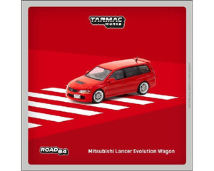 Tarmac Works 1:64 Mitsubishi Lancer Evolution Wagon - Red - Road64 - Diecast