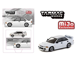 Tarmac Works 1:64 Mitsubishi Lancer Rs Evolution Iii - White - Mijo Exclusives - Diecast