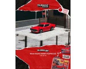 Tarmac Works 1:64 Nissan Skyline 2000gt-r (kpgc110) - Red - Global64 - Limited Edition - Diecast