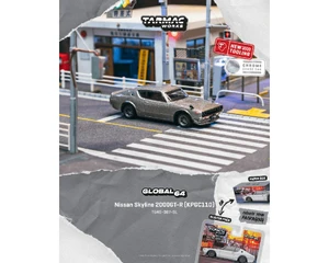 Tarmac Works 1:64 Nissan Skyline 2000gt-r (kpgc110) - Silver - Global64 - Diecast