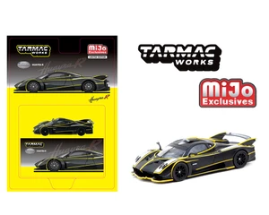 Tarmac Works 1:64 Pagani Huayra R - Matte Black / Silver - Global64 - Mijo Exclusives Limited Edition - Diecast