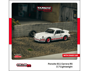 Tarmac Works 1:64 Porsche 911 Carrera Rs 2.7 Lightweight - White/red - Collab64 - Diecast