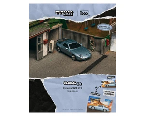 Tarmac Works 1:64 Porsche 928 Gts - Blue Metallic - Ixo Models - Global64 - Diecast