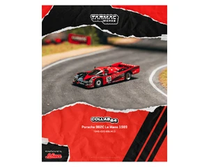 Tarmac Works 1:64 Porsche 962 Le Mans 1989 #10 - Red - Collab64 - Diecast