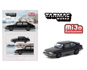 Tarmac Works 1:64 Saab 900 Turbo - Black - Mijo Exclusives - Diecast