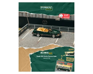 Tarmac Works 1:64 Saab 900 Turbo Convertible - Green - Global64 - Diecast