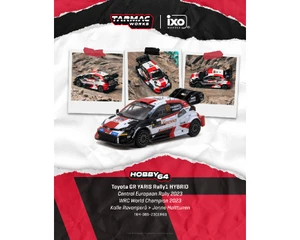 Tarmac Works 1:64 Toyota Gr Yaris Rally1 Hybrid Central European Rally 2023 Wrc World Champion 2023 Kalle Rovanperã¤ / Jonne Halttunen - Hobby64 - Diecast