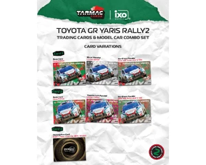 Tarmac Works 1:64 Toyota Gr Yaris Rally2 British Rally Championship 2024 Champion Chris Ingram / Alex Kihurani With Trading Card - Hobby64 - Diecast