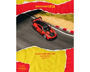 Tarmac Works X Minichamps 1:64 Porsche Gt3rs (992.1) Mr - Red - Showcase - Limited Edition - Diecast