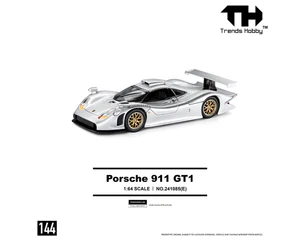 Trends Hobby 1:64 Porsche 911 Gt1 1998 - Silver - Diecast