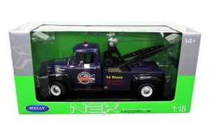 Welly 1:18 1956 Ford F-100 Bobs Towing Road Service Tow Truck - Diecast